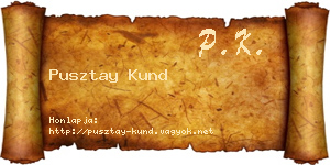 Pusztay Kund névjegykártya